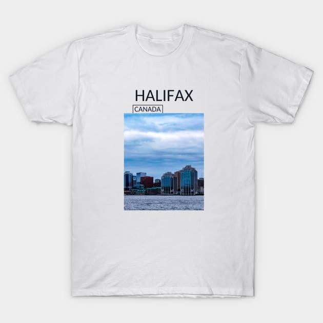 Halifax Nova Scotia Canada Skyline Cityscape Gift for Canadian Canada Day Present Souvenir T-shirt Hoodie Apparel Mug Notebook Tote Pillow Sticker Magnet T-Shirt by Mr. Travel Joy